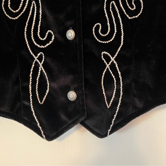 Vintage Western Velvet Jacket with Fringe - Picture 6 of 12